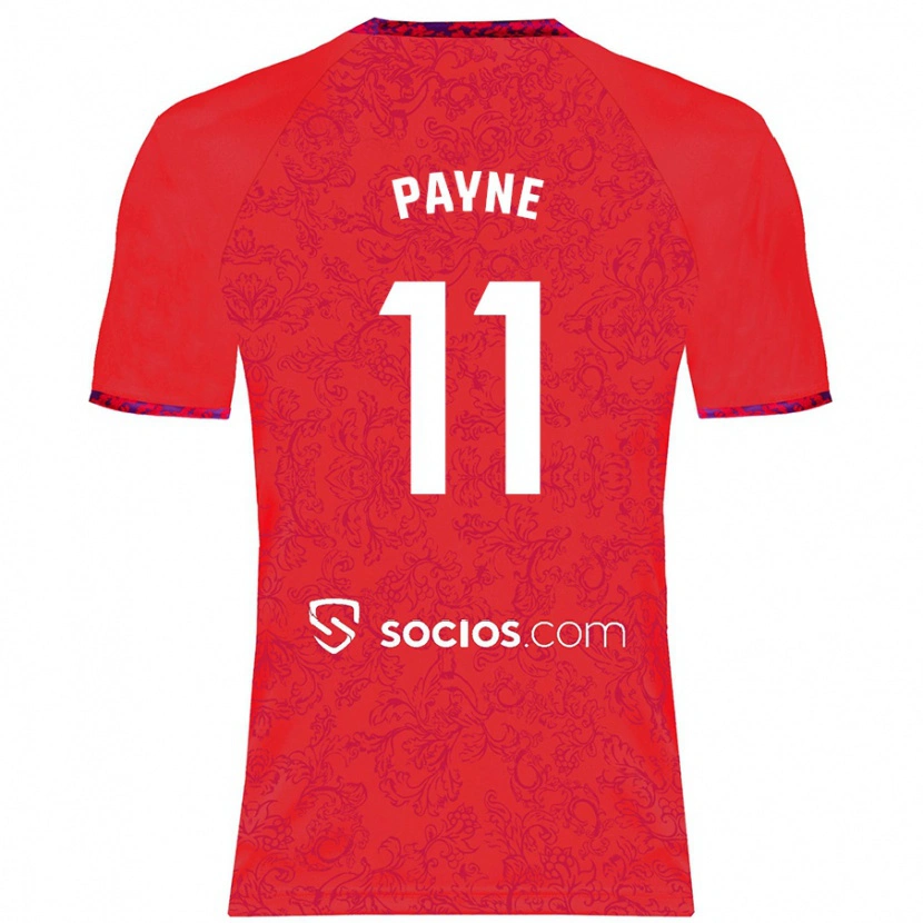 Danxen Niño Camiseta Antionette Oyedupe Toni Payne #11 Rojo 2ª Equipación 2024/25 La Camisa México
