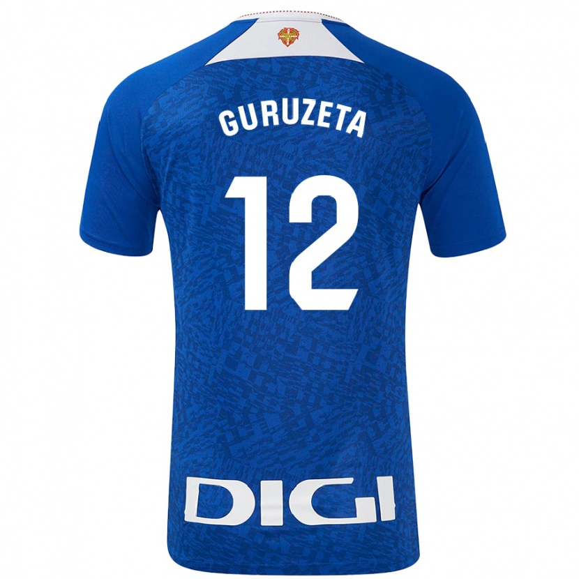 Danxen Niño Camiseta Gorka Guruzeta #12 Azul Real 2ª Equipación 2024/25 La Camisa México