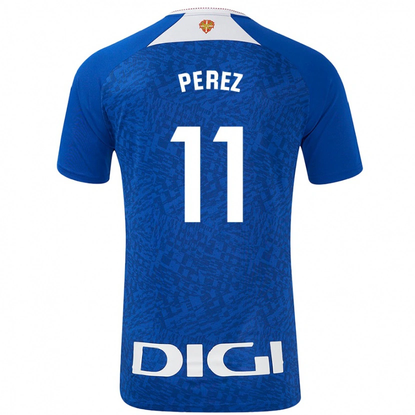 Danxen Niño Camiseta Adrián Pérez #11 Azul Real 2ª Equipación 2024/25 La Camisa México