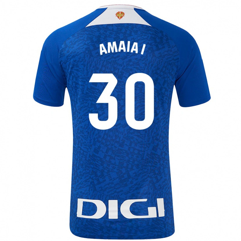 Danxen Niño Camiseta Amaia Iribarren Arteta #30 Azul Real 2ª Equipación 2024/25 La Camisa México