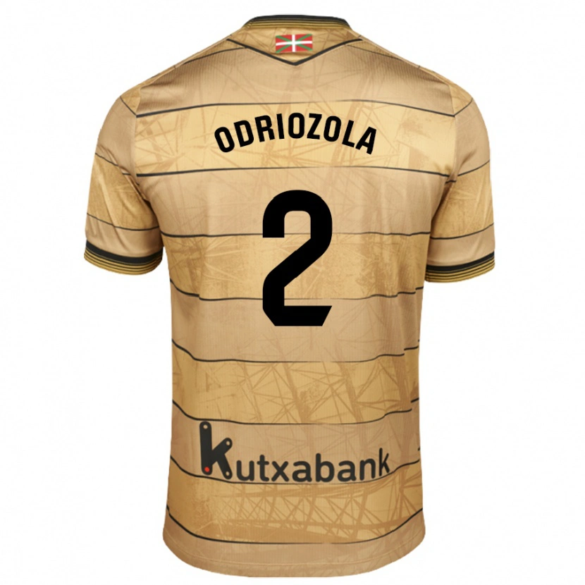 Danxen Niño Camiseta Álvaro Odriozola #2 Marrón 2ª Equipación 2024/25 La Camisa México