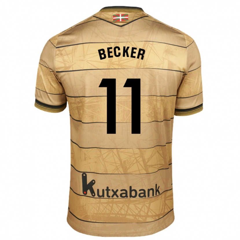 Danxen Niño Camiseta Sheraldo Becker #11 Marrón 2ª Equipación 2024/25 La Camisa México