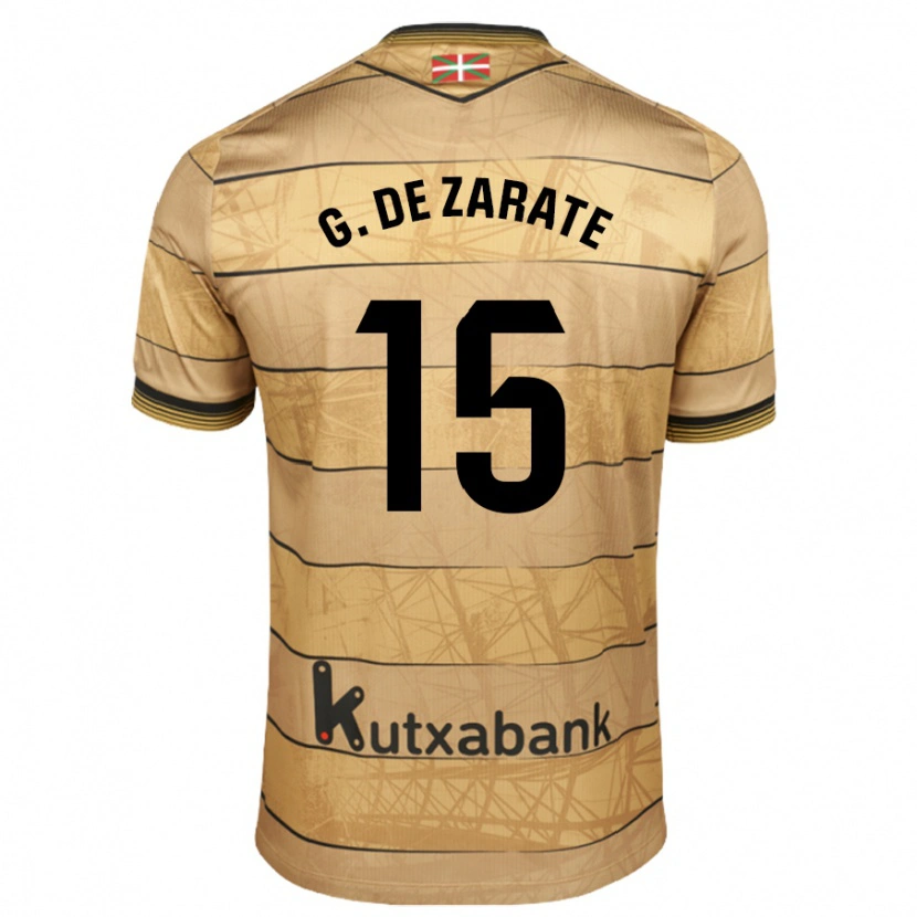 Danxen Niño Camiseta Urko González De Zarate #15 Marrón 2ª Equipación 2024/25 La Camisa México
