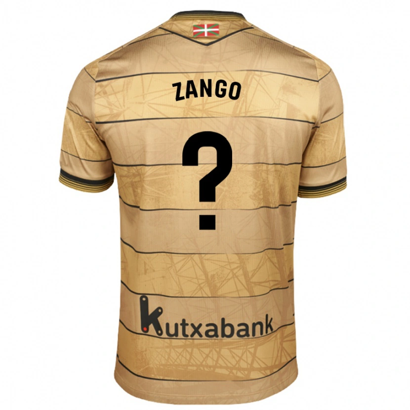 Danxen Niño Camiseta Adrián Zango #0 Marrón 2ª Equipación 2024/25 La Camisa México