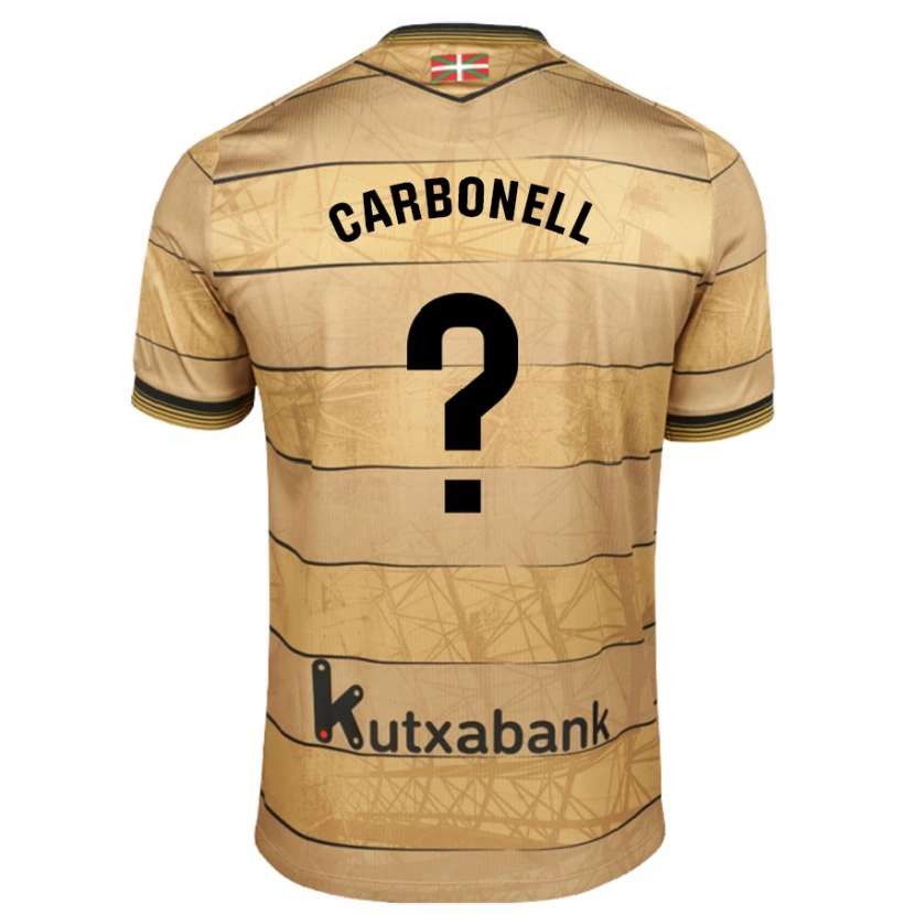 Danxen Niño Camiseta Tomy Carbonell #0 Marrón 2ª Equipación 2024/25 La Camisa México