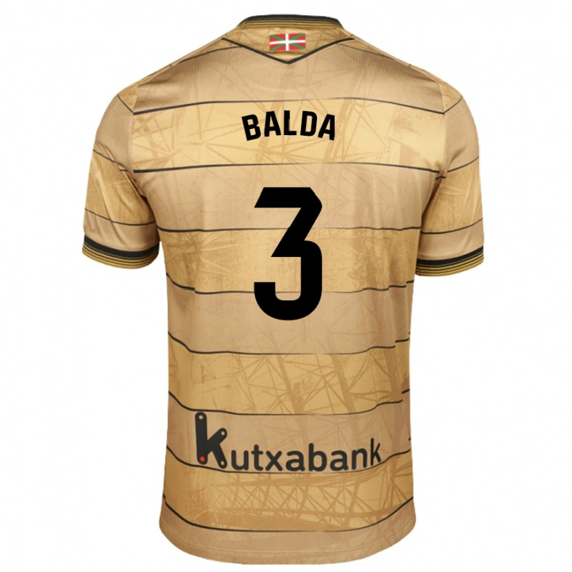 Danxen Niño Camiseta Jon Balda #3 Marrón 2ª Equipación 2024/25 La Camisa México