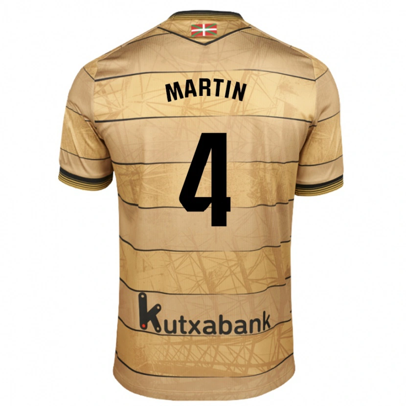 Danxen Niño Camiseta Jon Martín #4 Marrón 2ª Equipación 2024/25 La Camisa México
