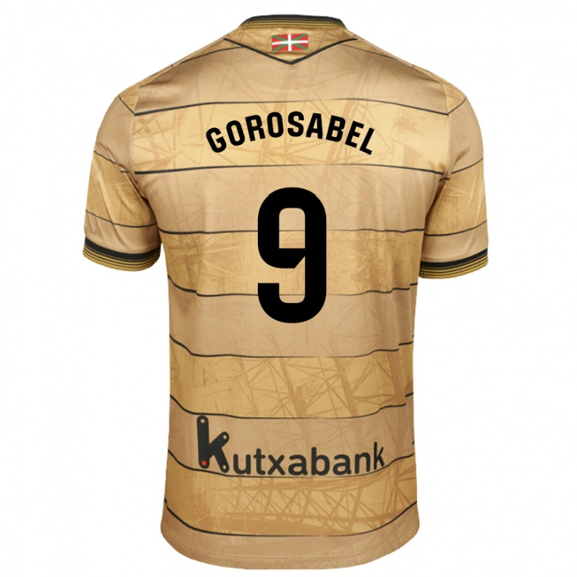 Danxen Niño Camiseta Jakes Gorosabel #9 Marrón 2ª Equipación 2024/25 La Camisa México