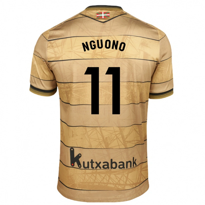 Danxen Niño Camiseta Job Ochieng #11 Marrón 2ª Equipación 2024/25 La Camisa México