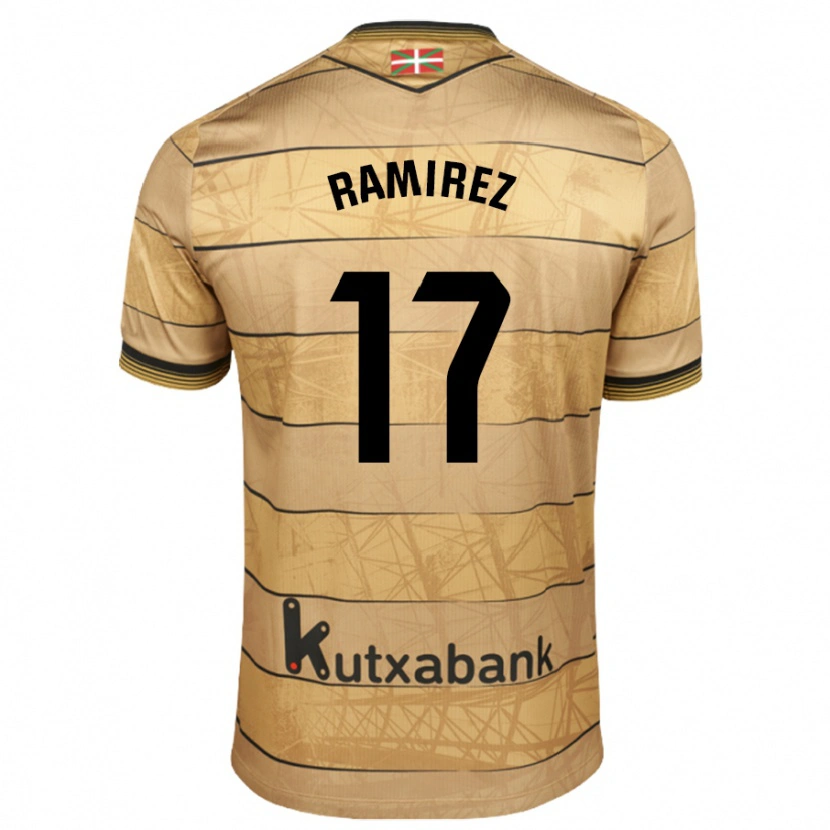 Danxen Niño Camiseta Darío Ramírez #17 Marrón 2ª Equipación 2024/25 La Camisa México