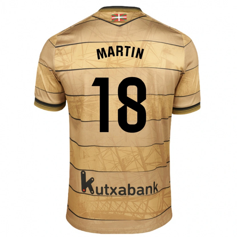 Danxen Niño Camiseta Hugo Martín #18 Marrón 2ª Equipación 2024/25 La Camisa México