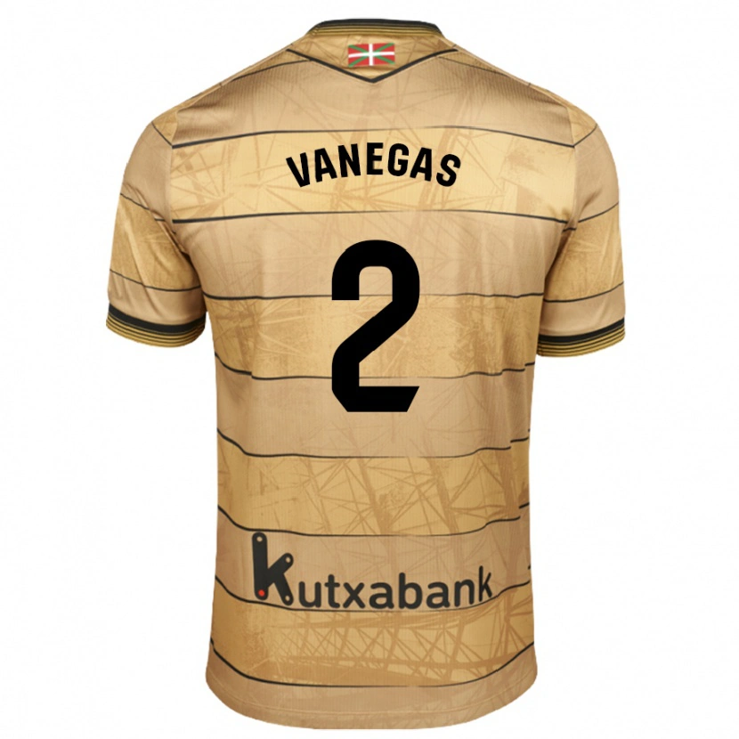 Danxen Niño Camiseta Manuela Vanegas #2 Marrón 2ª Equipación 2024/25 La Camisa México