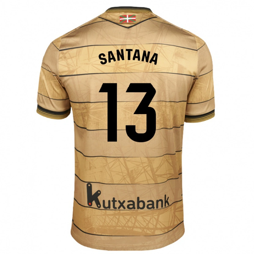 Danxen Niño Camiseta Olatz Santana #13 Marrón 2ª Equipación 2024/25 La Camisa México