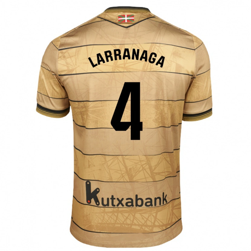 Danxen Niño Camiseta Aitor Larrañaga #4 Marrón 2ª Equipación 2024/25 La Camisa México