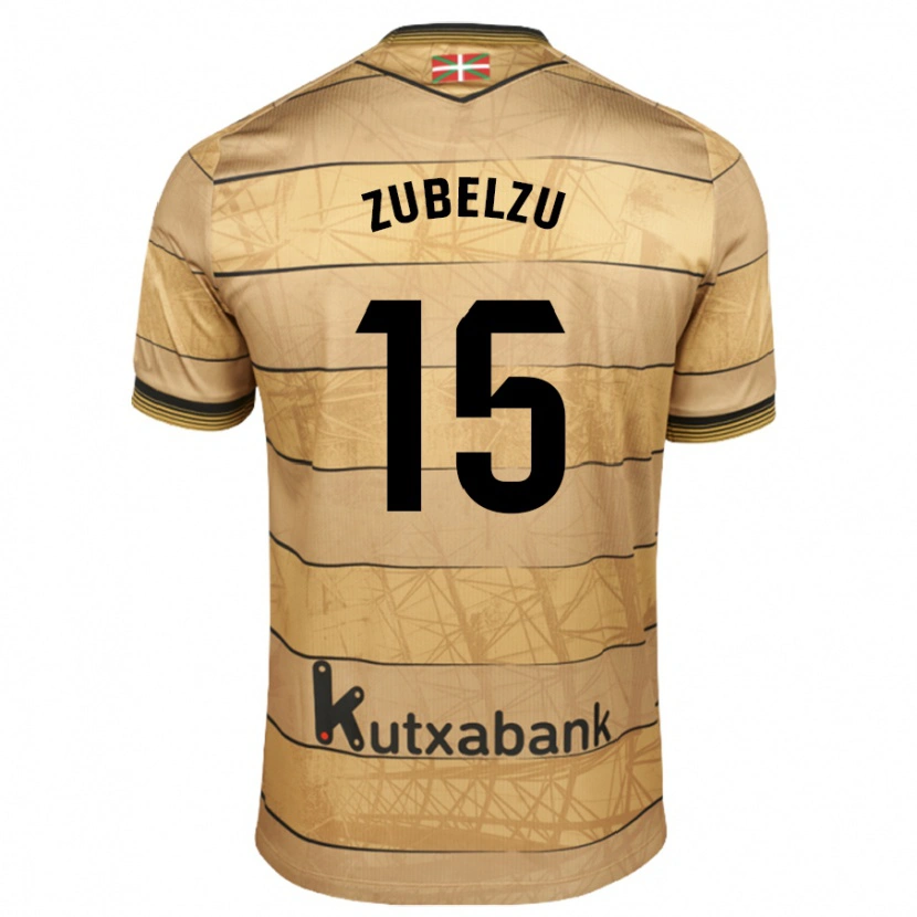 Danxen Niño Camiseta Julen Zubelzu #15 Marrón 2ª Equipación 2024/25 La Camisa México