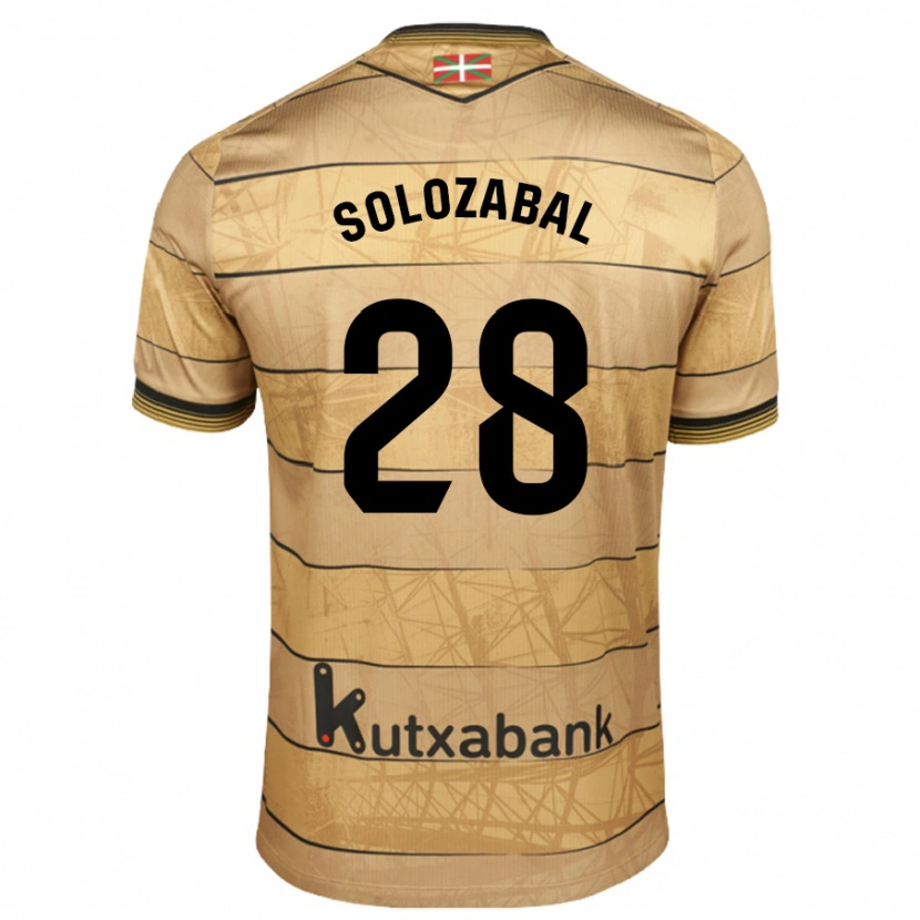 Danxen Niño Camiseta Malen Solozabal Ibarra #28 Marrón 2ª Equipación 2024/25 La Camisa México