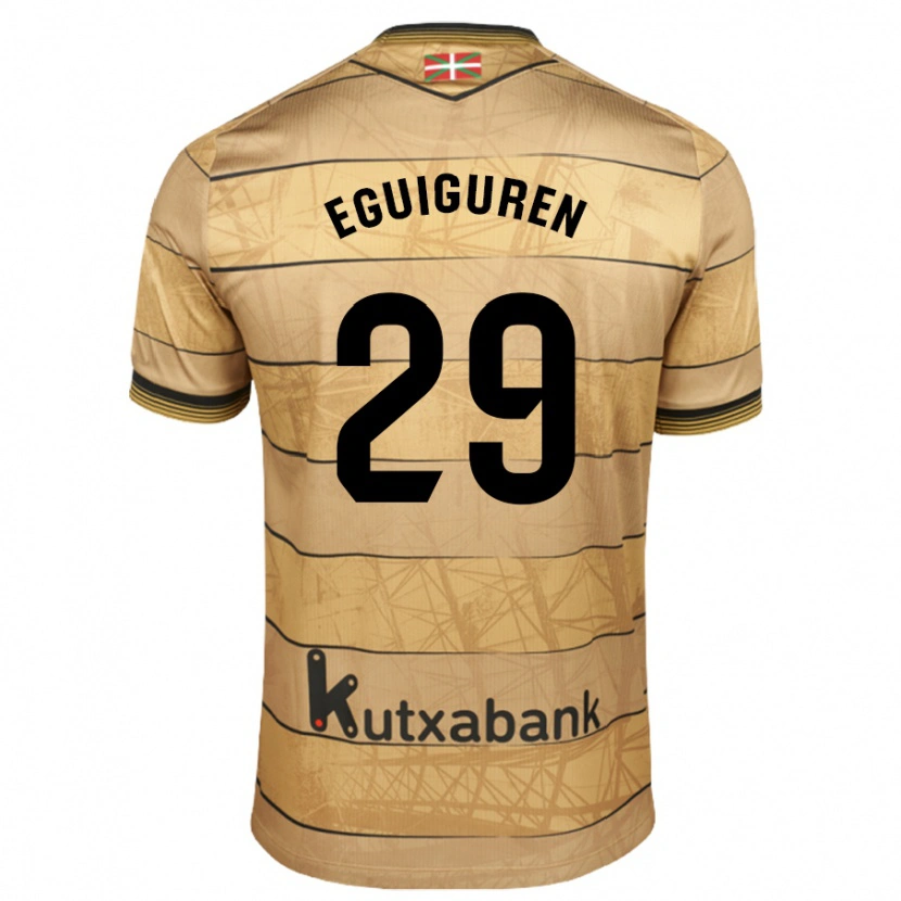 Danxen Niño Camiseta Intza Eguiguren Beraza #29 Marrón 2ª Equipación 2024/25 La Camisa México