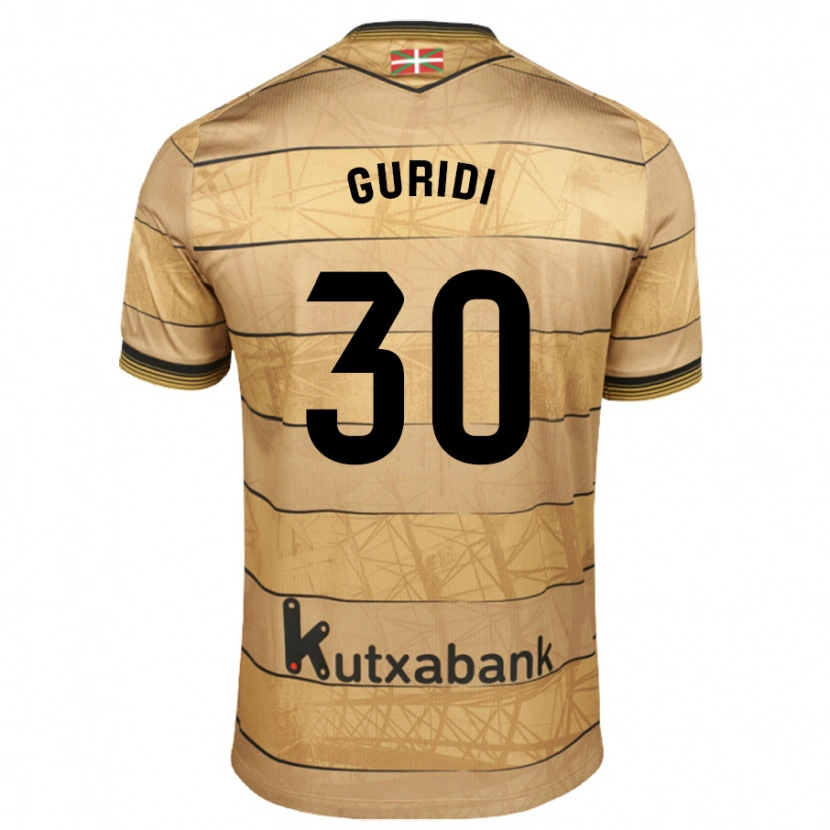 Danxen Niño Camiseta Elene Guridi Mesonero #30 Marrón 2ª Equipación 2024/25 La Camisa México