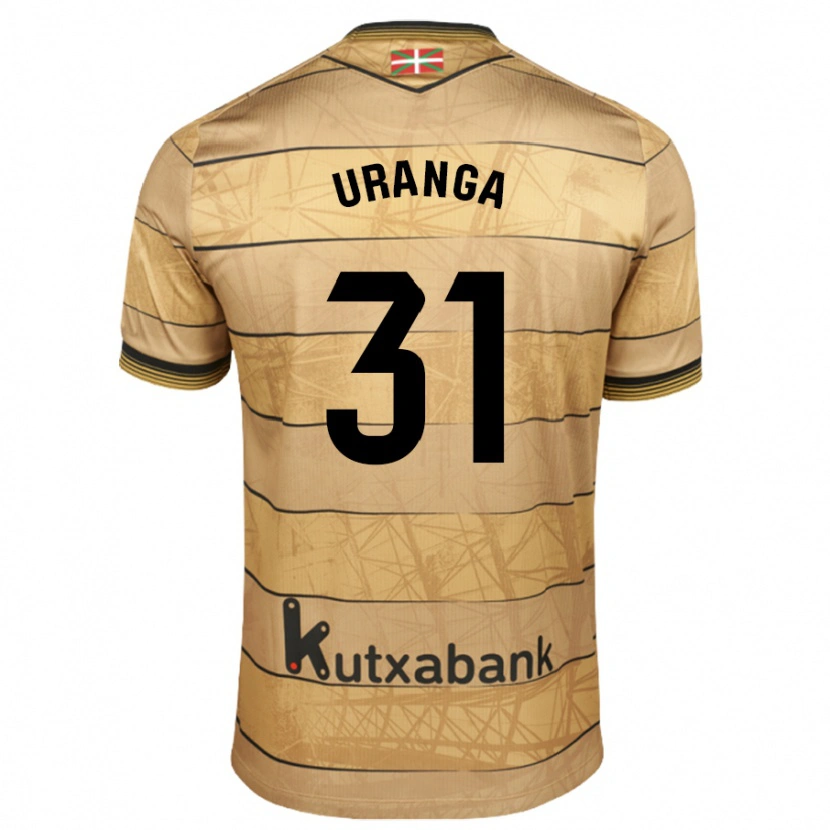 Danxen Niño Camiseta Haizea Uranga Agirre #31 Marrón 2ª Equipación 2024/25 La Camisa México
