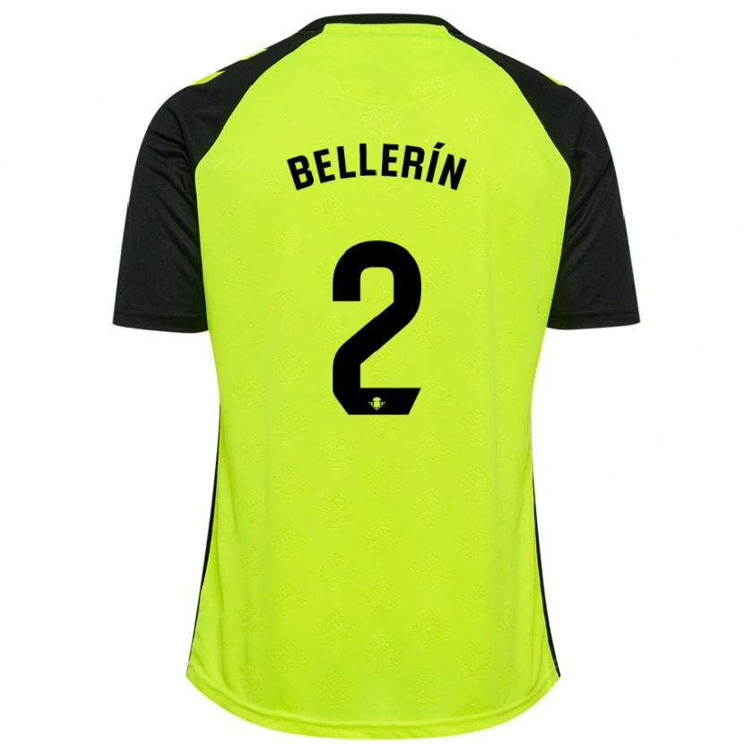 Danxen Niño Camiseta Héctor Bellerín #2 Amarillo Fluorescente Negro 2ª Equipación 2024/25 La Camisa México