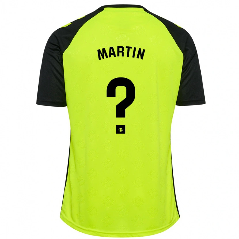 Danxen Niño Camiseta Adrián Martín #0 Amarillo Fluorescente Negro 2ª Equipación 2024/25 La Camisa México