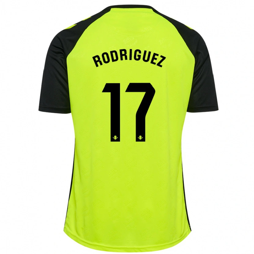 Danxen Niño Camiseta Jesús Rodriguez #17 Amarillo Fluorescente Negro 2ª Equipación 2024/25 La Camisa México