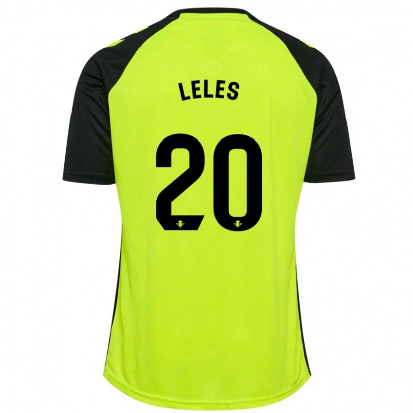 Danxen Niño Camiseta Leles #20 Amarillo Fluorescente Negro 2ª Equipación 2024/25 La Camisa México