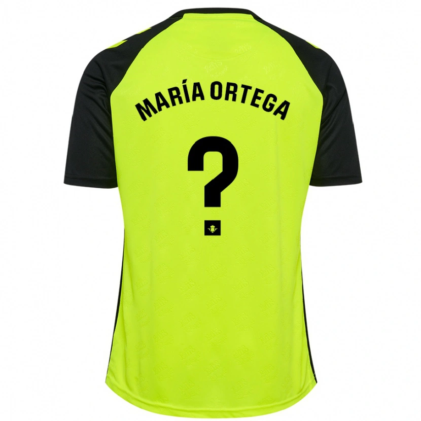 Danxen Niño Camiseta José María Ortega #0 Amarillo Fluorescente Negro 2ª Equipación 2024/25 La Camisa México