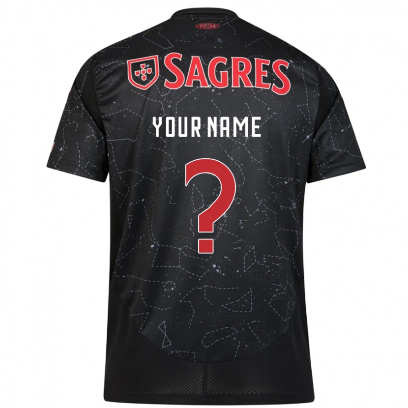 Danxen Niño Camiseta Su Nombre #0 Negro Rojo 2ª Equipación 2024/25 La Camisa México