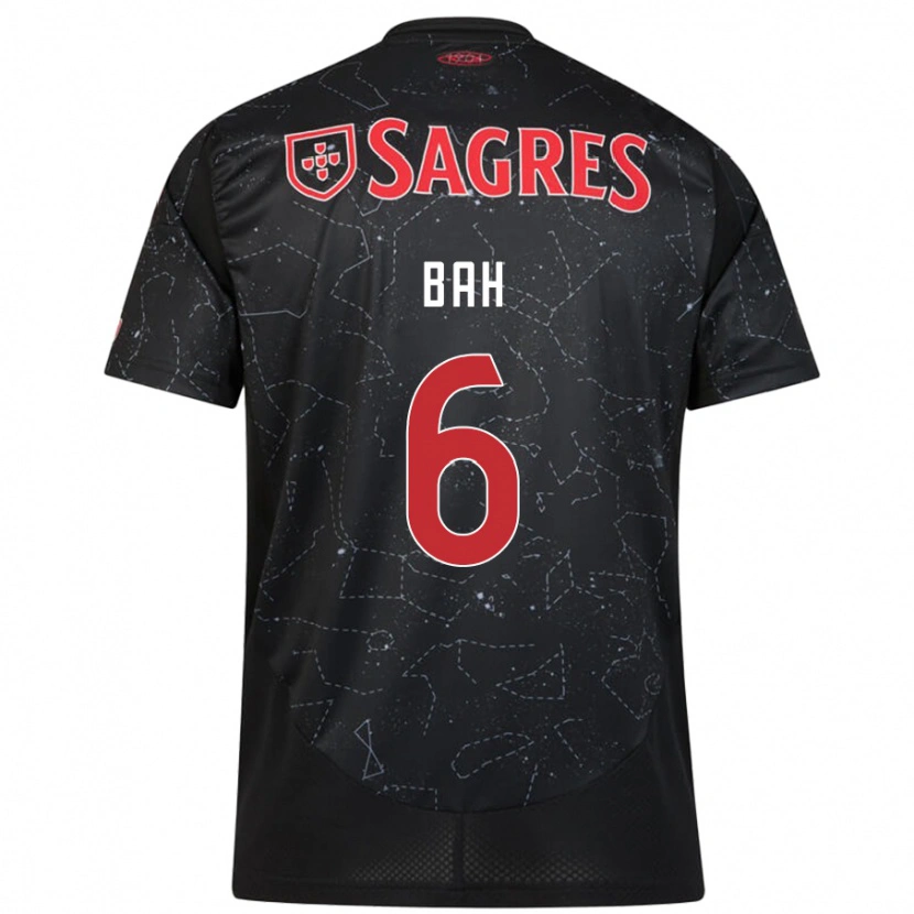 Danxen Niño Camiseta Alexander Bah #6 Negro Rojo 2ª Equipación 2024/25 La Camisa México