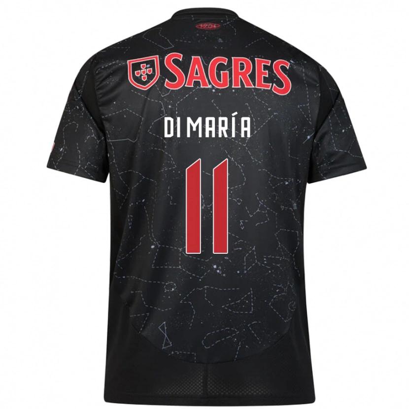 Danxen Niño Camiseta Ángel Di María #11 Negro Rojo 2ª Equipación 2024/25 La Camisa México