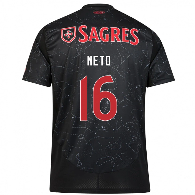 Danxen Niño Camiseta Martim Neto #16 Negro Rojo 2ª Equipación 2024/25 La Camisa México