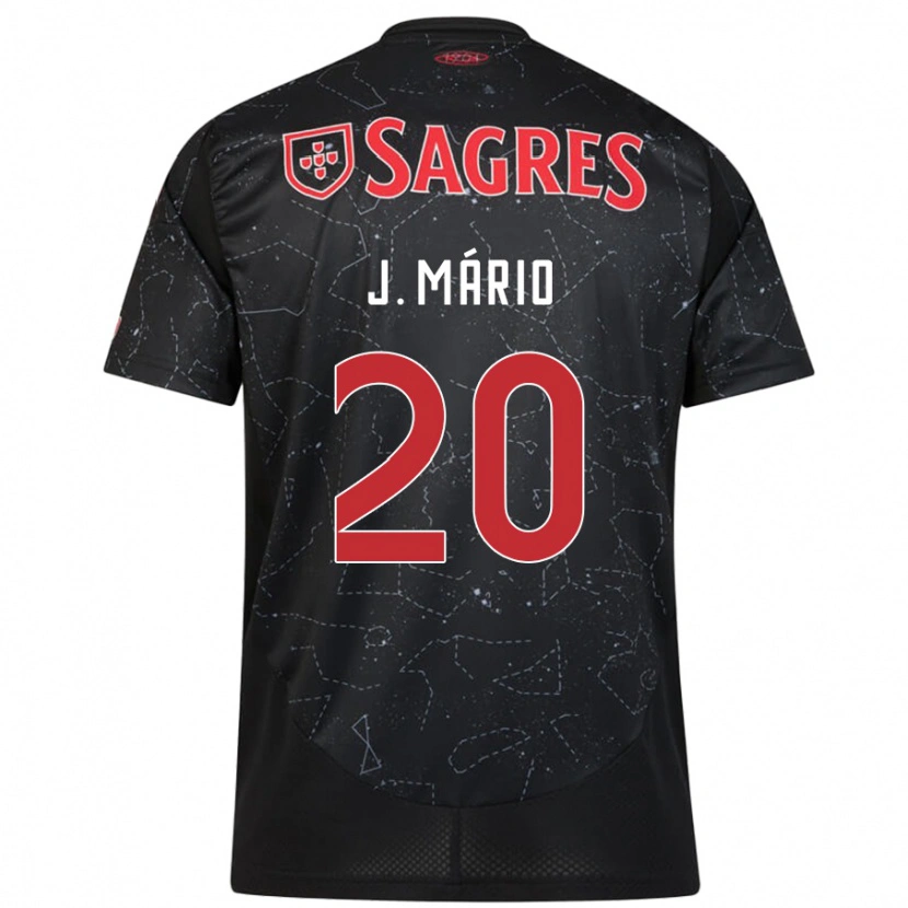 Danxen Niño Camiseta João Mário #20 Negro Rojo 2ª Equipación 2024/25 La Camisa México