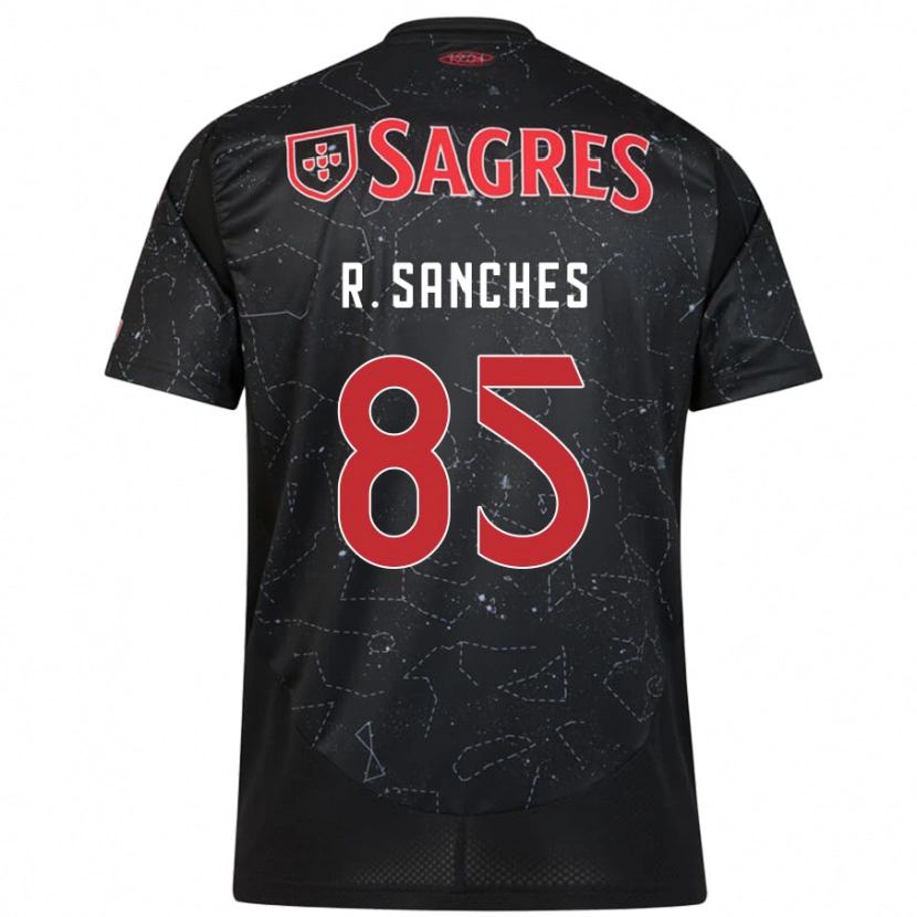 Danxen Niño Camiseta Renato Sanches #85 Negro Rojo 2ª Equipación 2024/25 La Camisa México