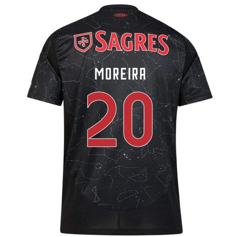 Danxen Niño Camiseta André Moreira #20 Negro Rojo 2ª Equipación 2024/25 La Camisa México