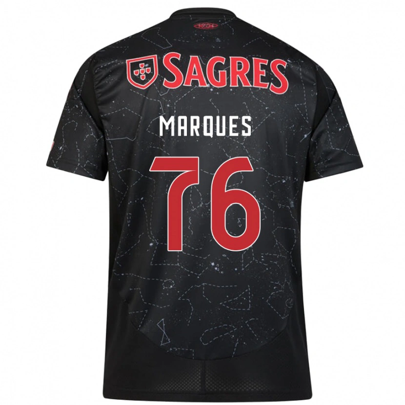 Danxen Niño Camiseta Gustavo Marques #76 Negro Rojo 2ª Equipación 2024/25 La Camisa México