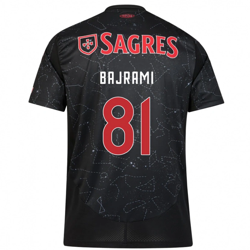 Danxen Niño Camiseta Adrian Bajrami #81 Negro Rojo 2ª Equipación 2024/25 La Camisa México