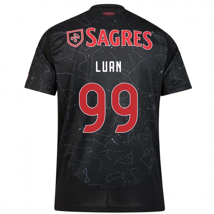 Danxen Niño Camiseta Luan #99 Negro Rojo 2ª Equipación 2024/25 La Camisa México