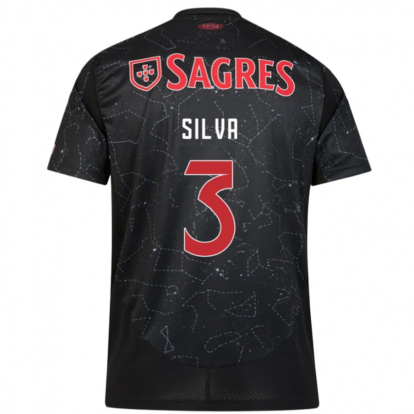 Danxen Niño Camiseta Joana Silva #3 Negro Rojo 2ª Equipación 2024/25 La Camisa México