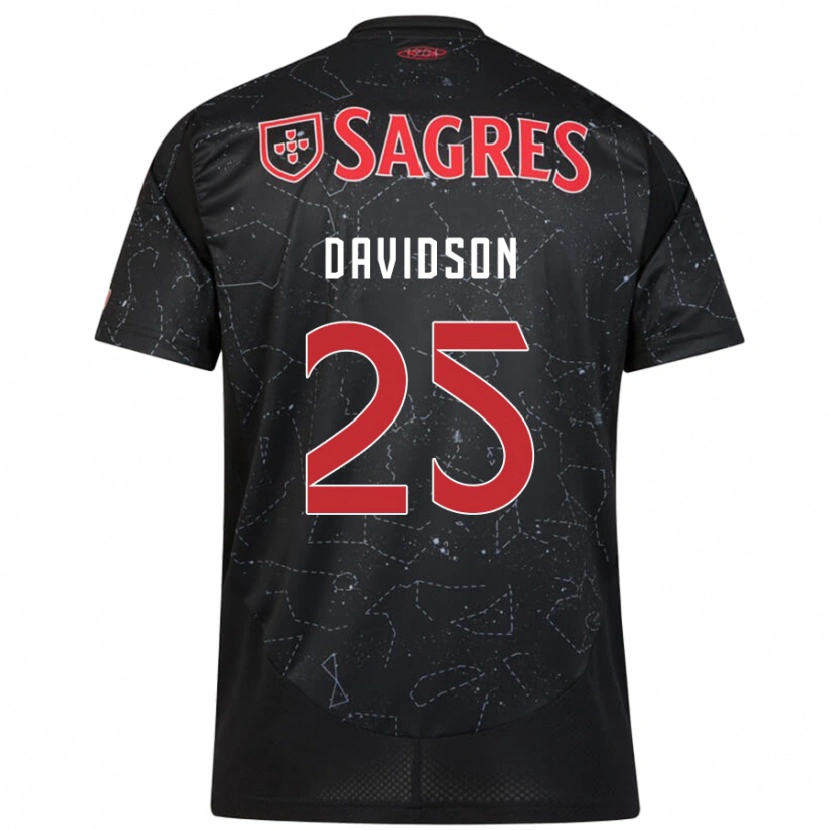 Danxen Niño Camiseta Chandra Davidson #25 Negro Rojo 2ª Equipación 2024/25 La Camisa México