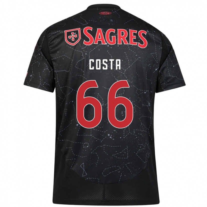 Danxen Niño Camiseta Rute Costa #66 Negro Rojo 2ª Equipación 2024/25 La Camisa México