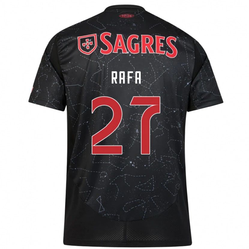 Danxen Niño Camiseta Rafa #27 Negro Rojo 2ª Equipación 2024/25 La Camisa México