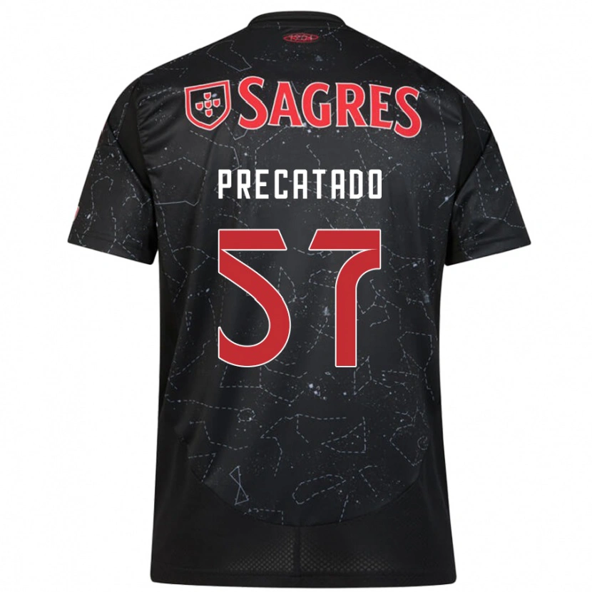 Danxen Niño Camiseta Precatado #57 Negro Rojo 2ª Equipación 2024/25 La Camisa México