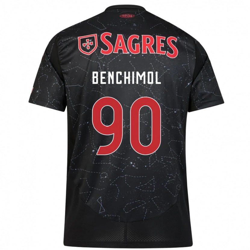 Danxen Niño Camiseta Benchimol #90 Negro Rojo 2ª Equipación 2024/25 La Camisa México