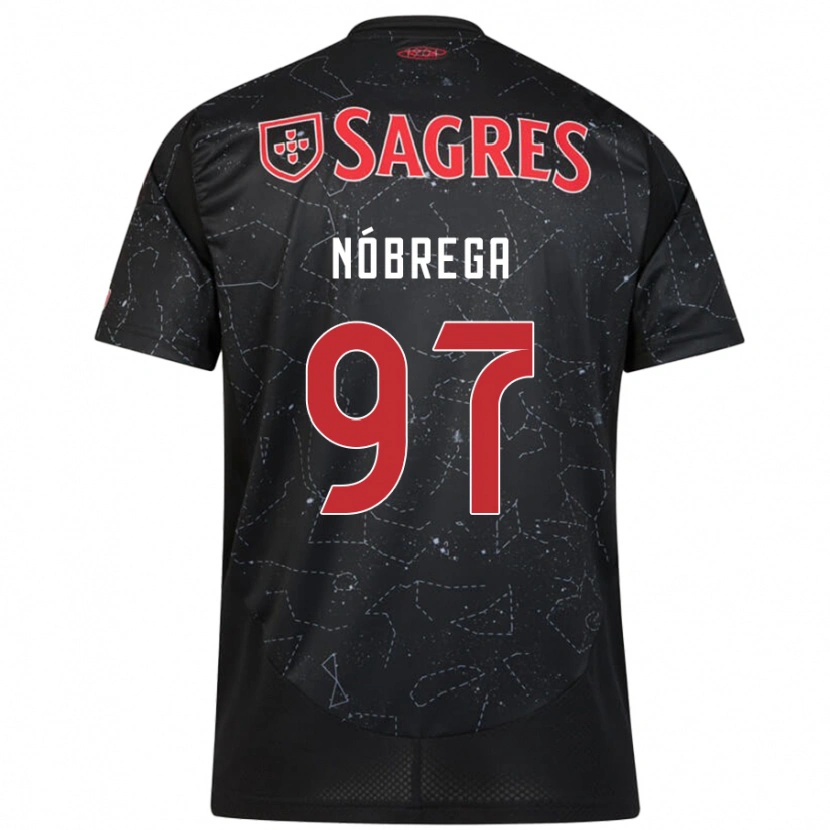 Danxen Niño Camiseta Ricardo Nóbrega #97 Negro Rojo 2ª Equipación 2024/25 La Camisa México