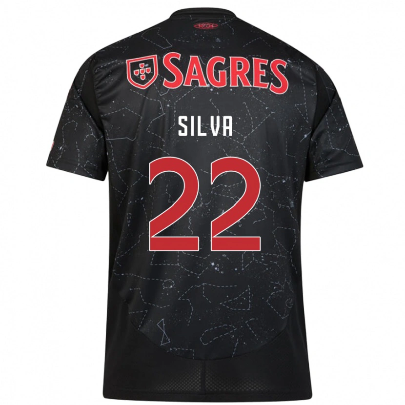 Danxen Niño Camiseta Amelia Silva #22 Negro Rojo 2ª Equipación 2024/25 La Camisa México