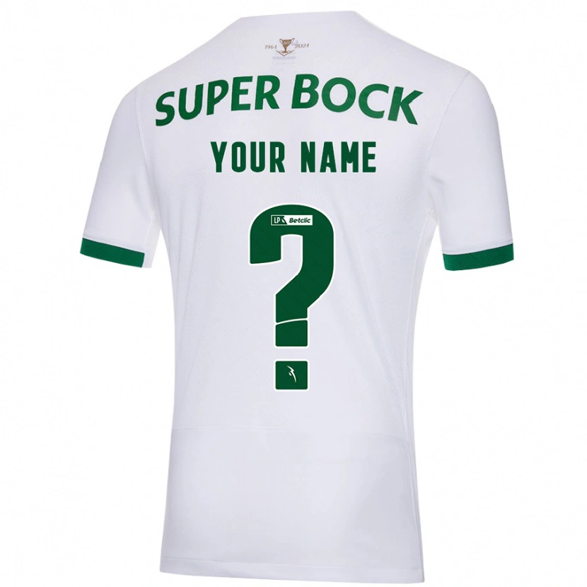 Danxen Niño Camiseta Su Nombre #0 Blanco Verde 2ª Equipación 2024/25 La Camisa México