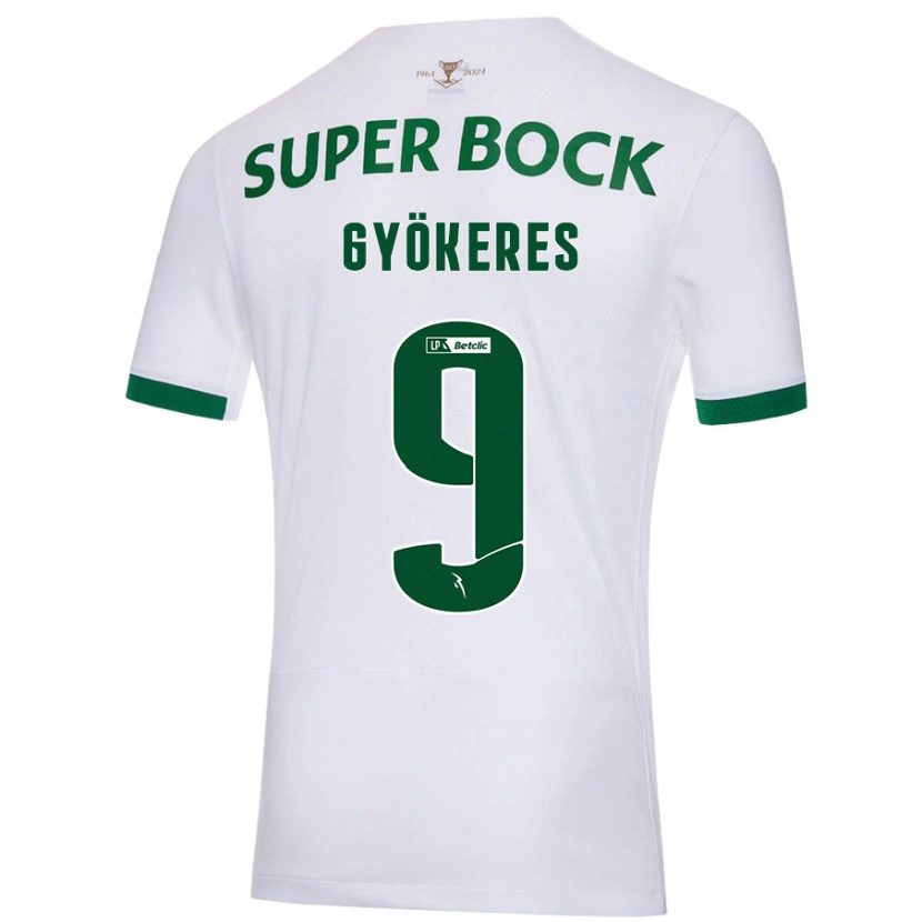 Danxen Niño Camiseta Viktor Gyökeres #9 Blanco Verde 2ª Equipación 2024/25 La Camisa México