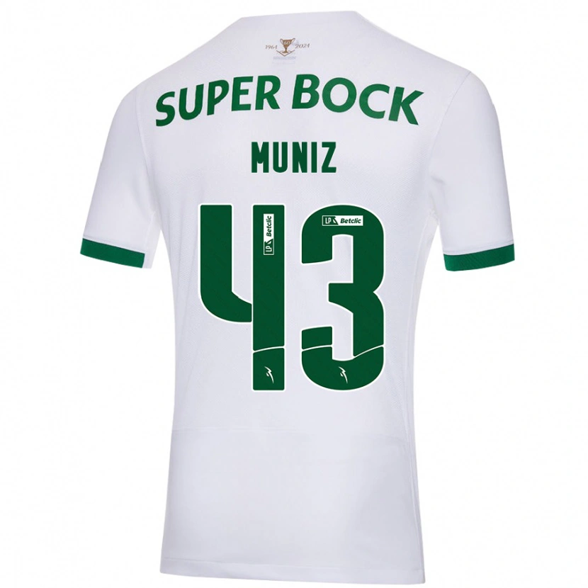 Danxen Niño Camiseta João Muniz #43 Blanco Verde 2ª Equipación 2024/25 La Camisa México