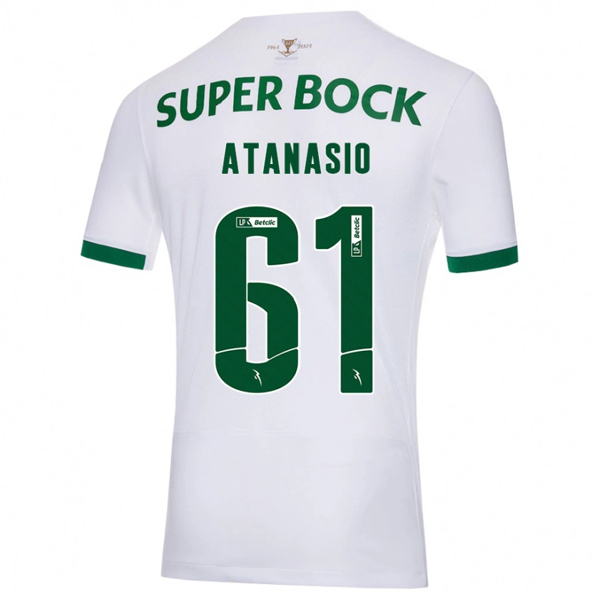 Danxen Niño Camiseta Atanásio #61 Blanco Verde 2ª Equipación 2024/25 La Camisa México